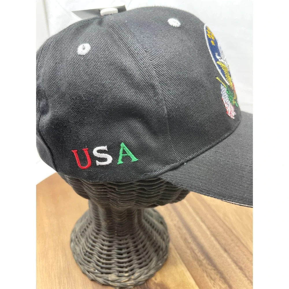 WASHINGTON DC Hat Cap SOUVENIR STITCHED BLACK ADJUSTABLE‎ BASEBALL CAPITAL USA
